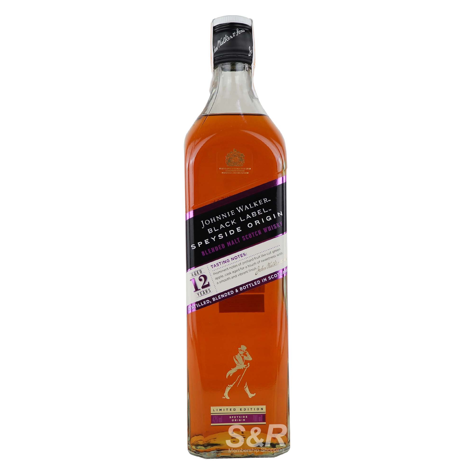 Johnnie Walker Black Label Speyside Origin Blended Malt Scotch Whisky 700mL Johnnie Walker Black Label Speyside Origin Blended Malt Scotch Whisky 700mL